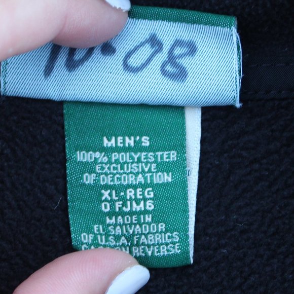 L.L. Bean Fleece Vest size XL Zip up - Picture 3 of 3